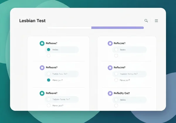 在线女同性恋自我发现测试的用户界面