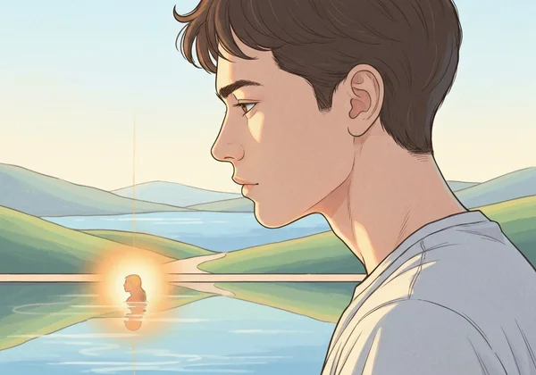 Person reflecting on their lesbian identity journey