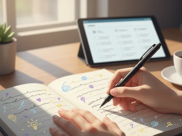 Woman journaling for self-discovery and reflection